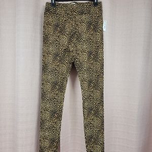 Daily Ritual, Women's Leggings Size: M Extra Long,  Brown Tortoise Print